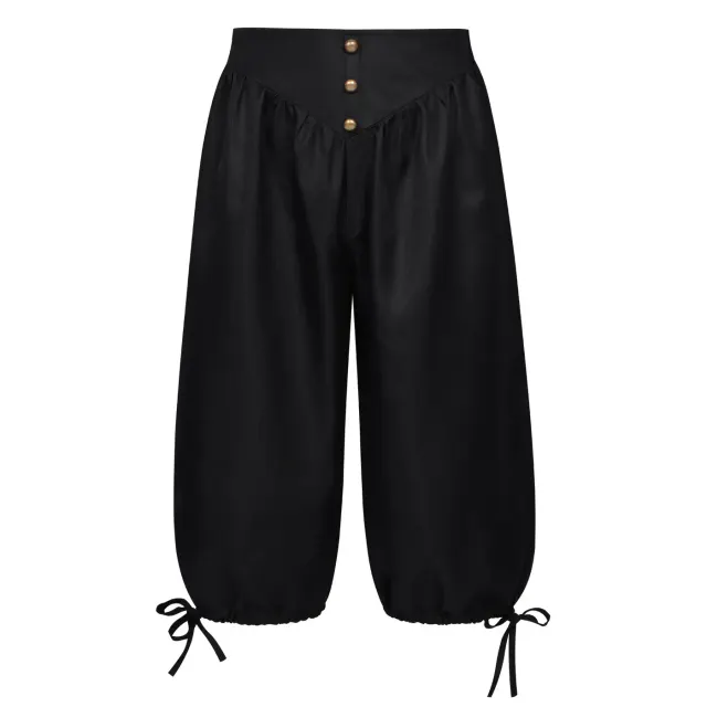 Men's Medieval Renaissance Pirate Lace-Up Costume Pants detail 2