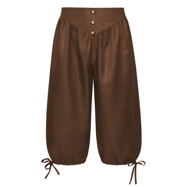 Men's Medieval Renaissance Pirate Lace-Up Costume Pants detail 10