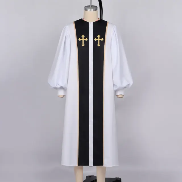 Men's Medieval Ritual Robe Halloween Cosplay Stage Costume detail 1