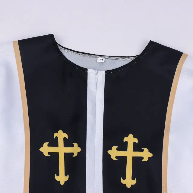 Men's Medieval Ritual Robe Halloween Cosplay Stage Costume detail 4