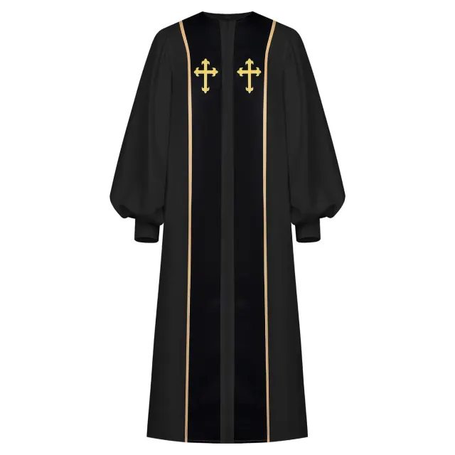 Men's Medieval Ritual Robe Halloween Cosplay Stage Costume detail 11