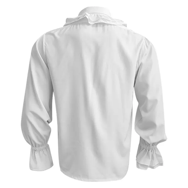Men's Medieval Ruffled Pirate Shirt for Halloween Cosplay detail 6