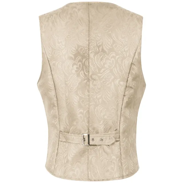 Men's Medieval Short Jacquard Vest Halloween Cosplay Costume detail 6