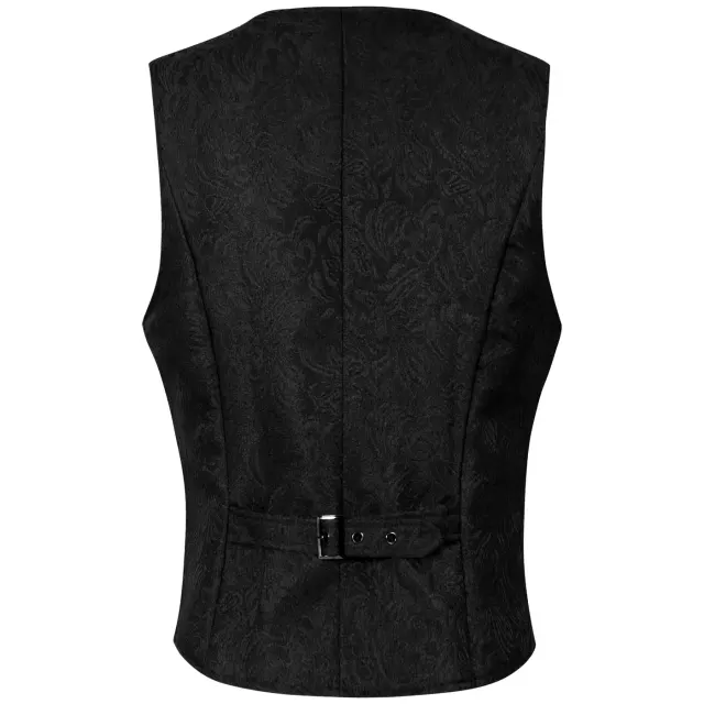 Men's Medieval Short Jacquard Vest Halloween Cosplay Costume detail 12
