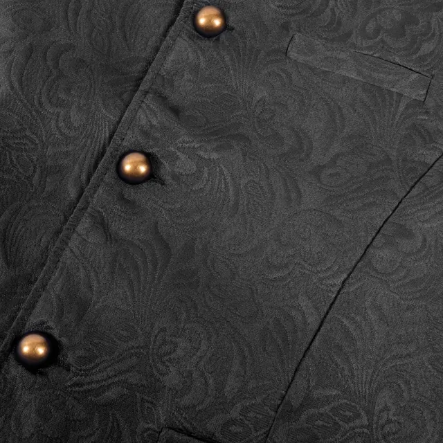 Men's Medieval Short Jacquard Vest Halloween Cosplay Costume detail 14