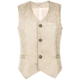 Short Jacquard Vest - White