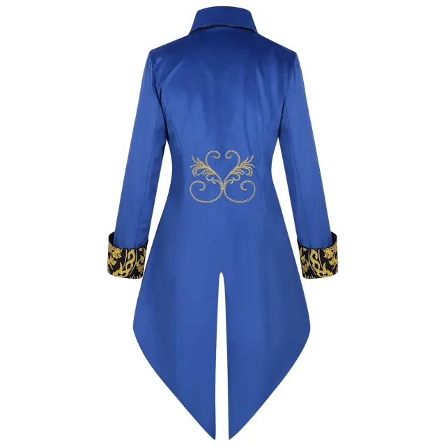 Mittelalterliche Steampunk-Gothic-Frackjacke für Herren für Cosplay Detail 2