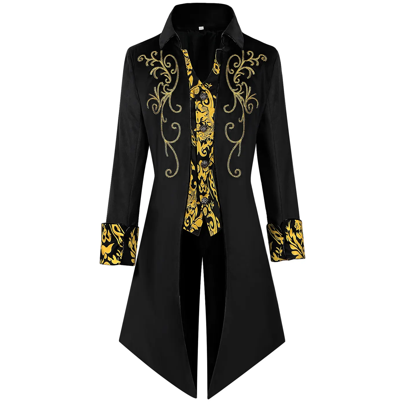 Men's Medieval Steampunk Gothic Tailcoat Cosplay Jacket detail 7