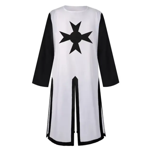 Men's Medieval Templar Knight Halloween Cosplay Tunic Costume detail 2