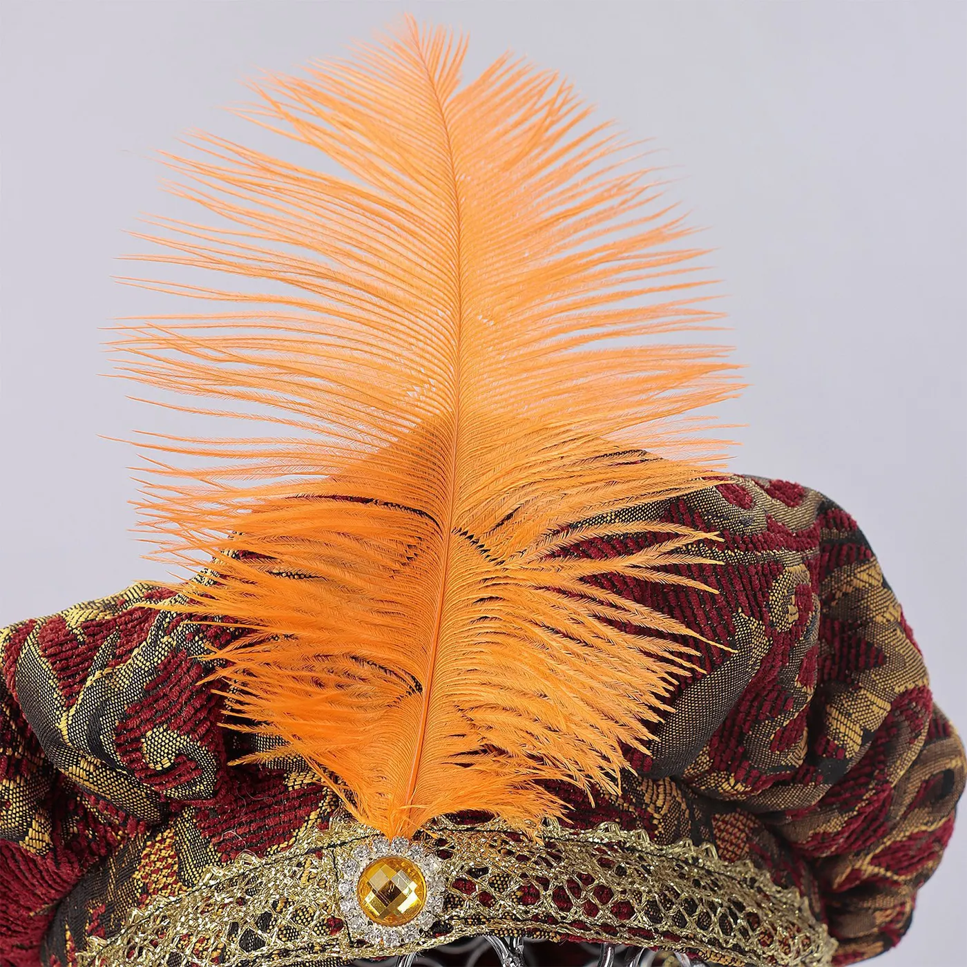 Men's Medieval Tudor Feather Hat Renaissance Cosplay Headwear detail 11