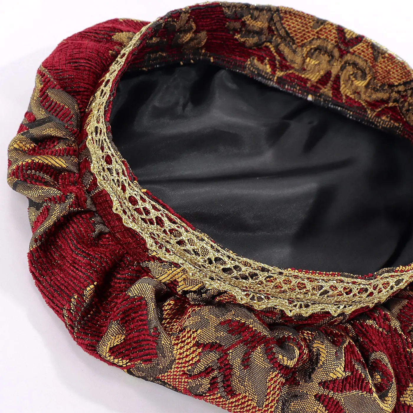 Men's Medieval Tudor Feather Hat Renaissance Cosplay Headwear detail 13