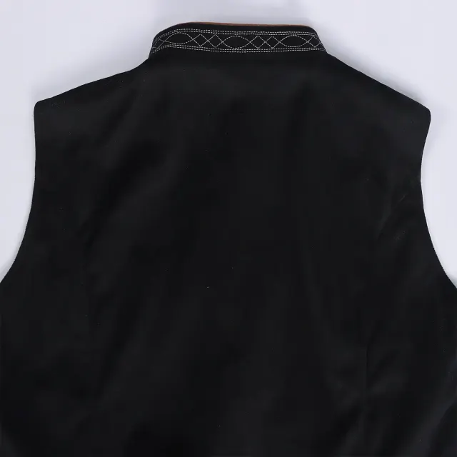 Men's Oktoberfest Bavarian Velvet Vest Cosplay Costume detail 9