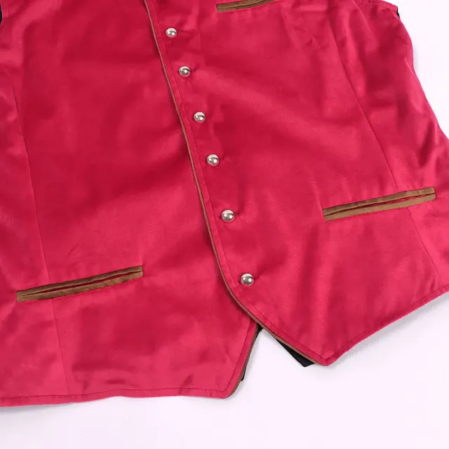 Men's Oktoberfest Bavarian Velvet Vest Cosplay Costume detail 15