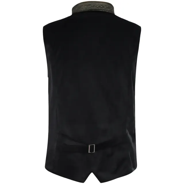 Men's Oktoberfest Bavarian Velvet Vest Cosplay Costume detail 17
