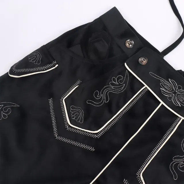 Men's Oktoberfest Bavarian Suspender Pants Costume Set detail 6