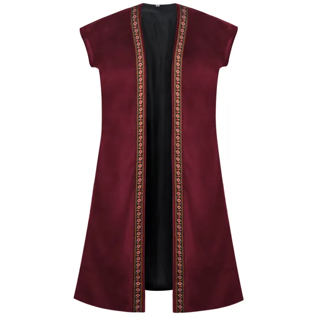 Bestickte lange Piratenweste für Herren, mittelalterliches Cosplay-Kostüm Detail 10