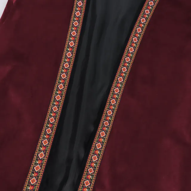 Bestickte lange Piratenweste für Herren, mittelalterliches Cosplay-Kostüm Detail 13