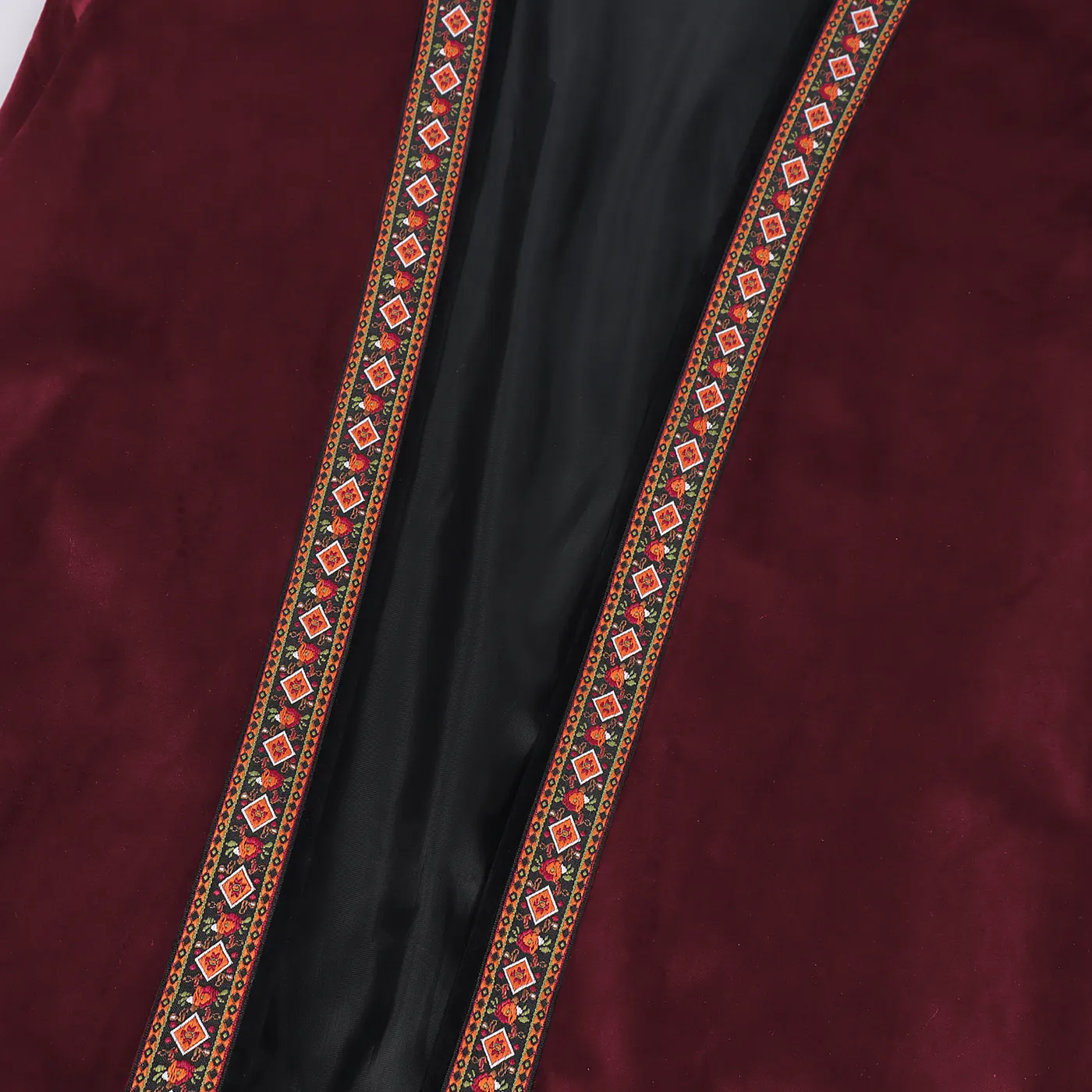 Men's Pirate Embroidered Long Vest Medieval Cosplay Costume detail 13