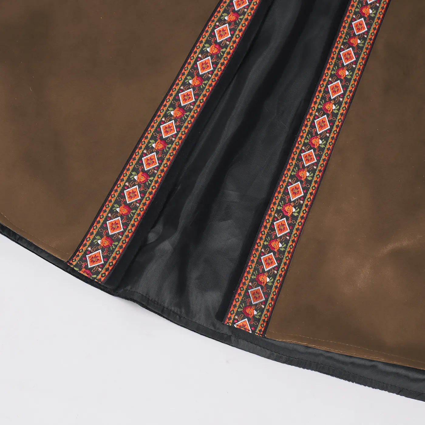 Men's Pirate Embroidered Long Vest Medieval Cosplay Costume detail 20