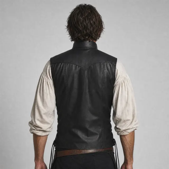 detalle de Conjunto de chaleco de pirata para hombre, disfraz cosplay de Renacimiento y Halloween 2