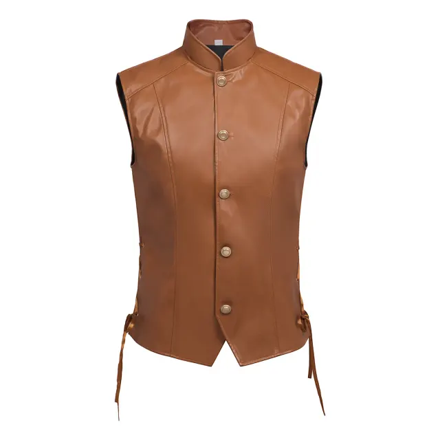 detalle de Conjunto de chaleco de pirata para hombre, disfraz cosplay de Renacimiento y Halloween 11