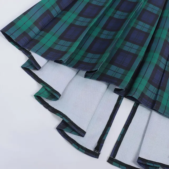 Men's Pleated Gothic Plaid Skirt for Cosplay and Stage detail 9