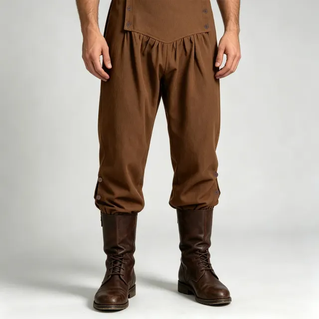 Men's Renaissance Pirate Shirt and Pants Cosplay Costume detail 1