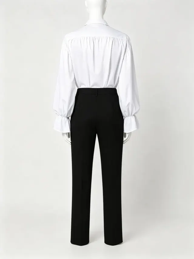 Men's Renaissance Ruffled Collar Vampire Cosplay Shirt detail 5