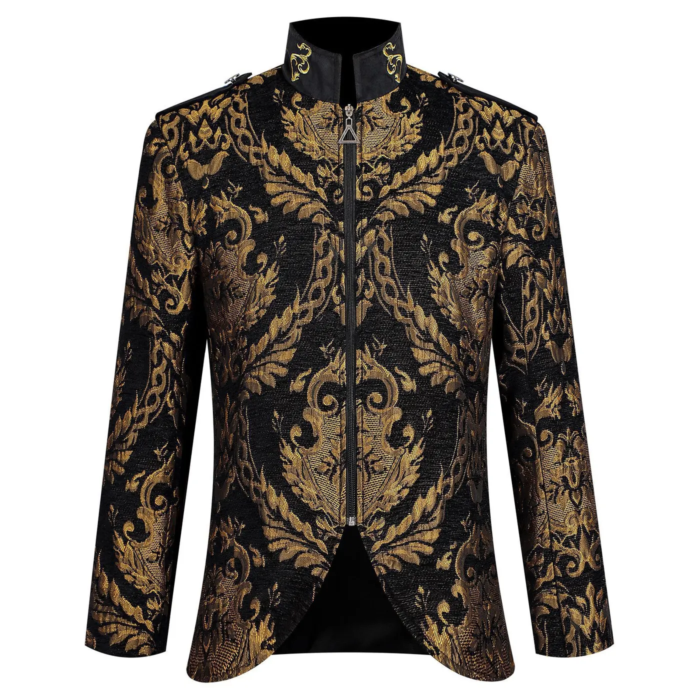 Men's Renaissance Tudor Court Stand-Collar Cosplay Jacket detail 1
