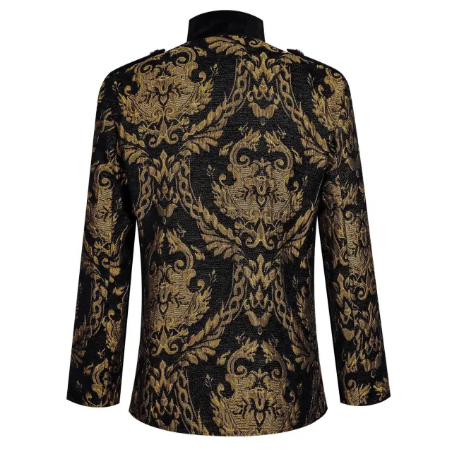 Veste cosplay pour homme à col montant, style cour Tudor et Renaissance détail 2