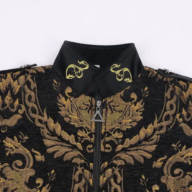 Veste cosplay pour homme à col montant, style cour Tudor et Renaissance détail 3