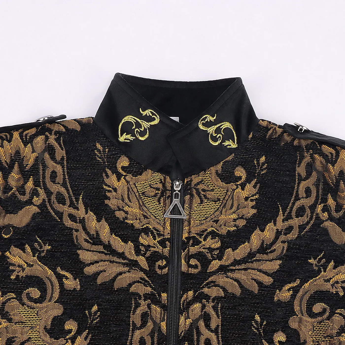 Men's Renaissance Tudor Court Stand-Collar Cosplay Jacket detail 3