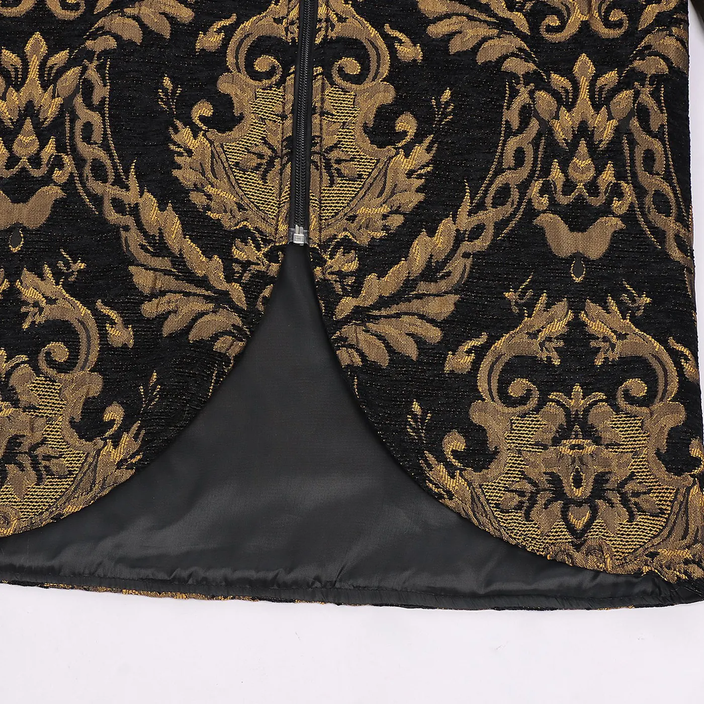 Men's Renaissance Tudor Court Stand-Collar Cosplay Jacket detail 6