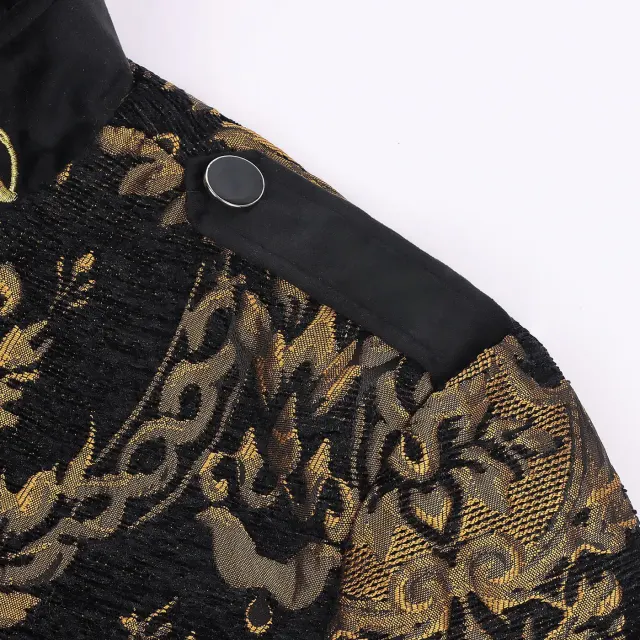 Veste cosplay pour homme à col montant, style cour Tudor et Renaissance détail 7