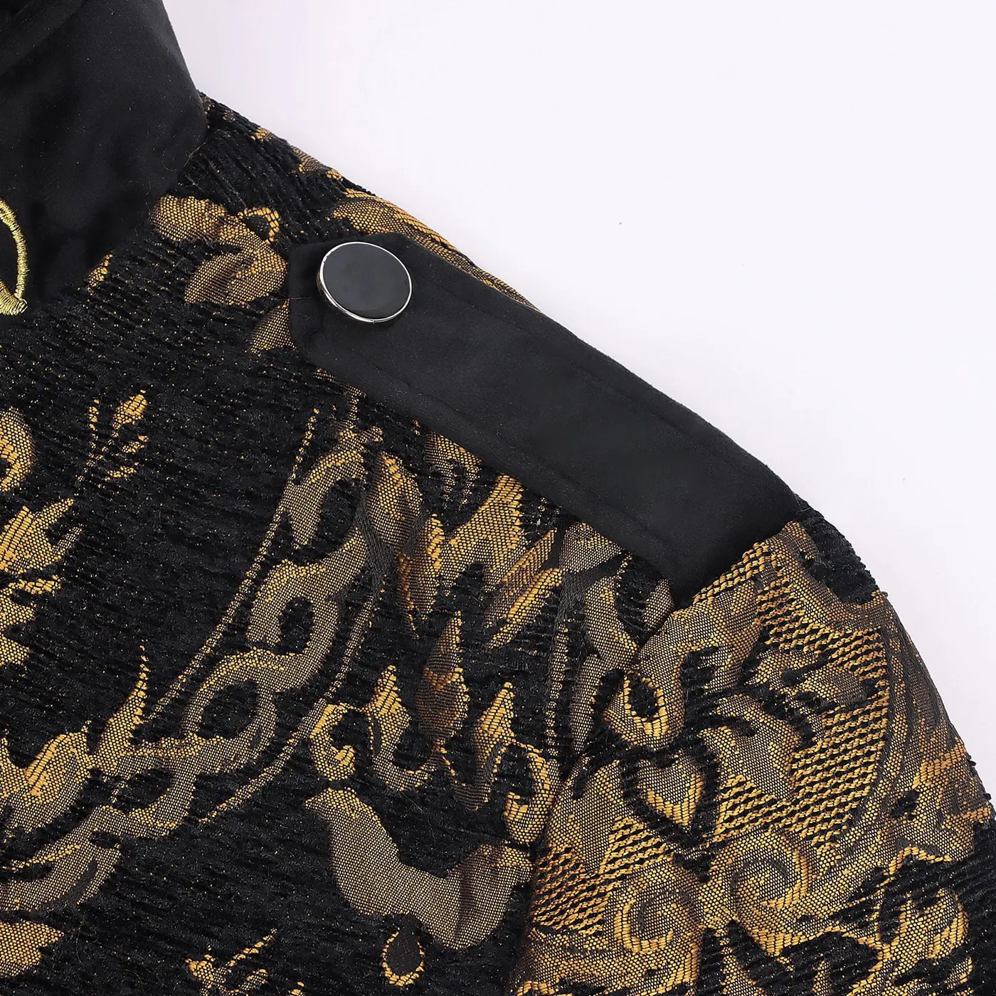 Men's Renaissance Tudor Court Stand-Collar Cosplay Jacket detail 7
