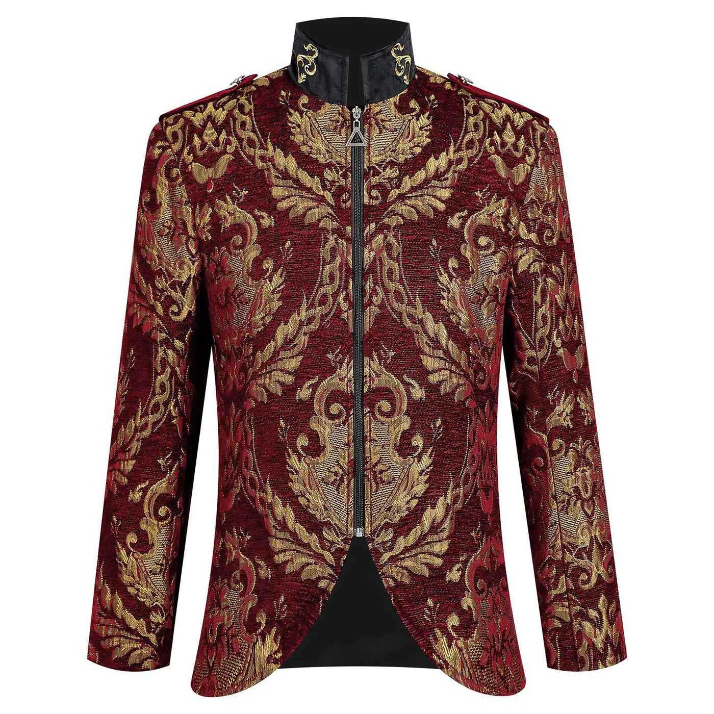 Men's Renaissance Tudor Court Stand-Collar Cosplay Jacket detail 9