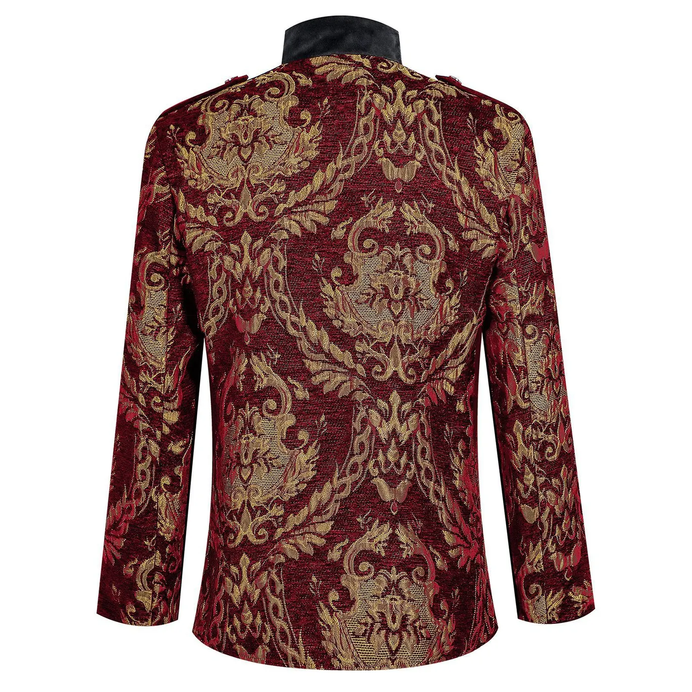 Men's Renaissance Tudor Court Stand-Collar Cosplay Jacket detail 10