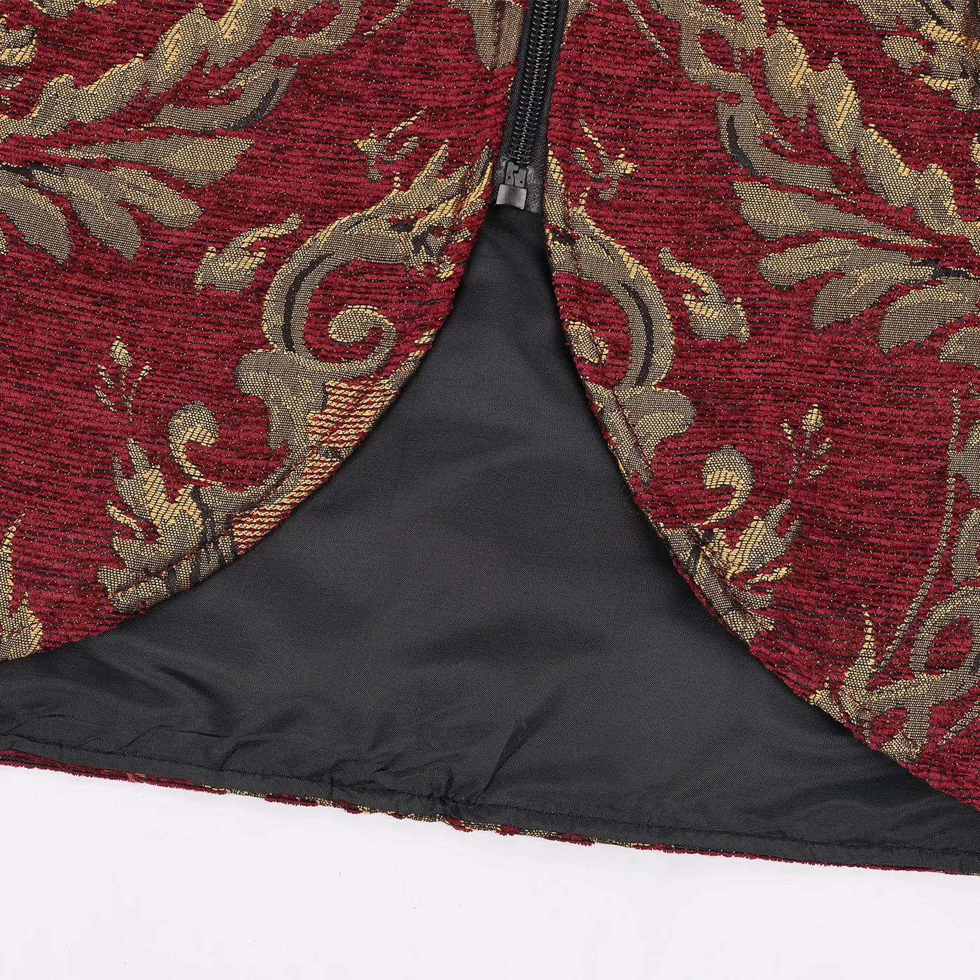 Men's Renaissance Tudor Court Stand-Collar Cosplay Jacket detail 16