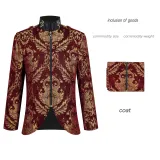 Veste à col montant style cour - Rouge