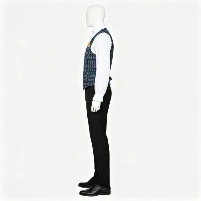 Men's Renaissance Vest and Court Shirt Set for Mardi Gras detail 2