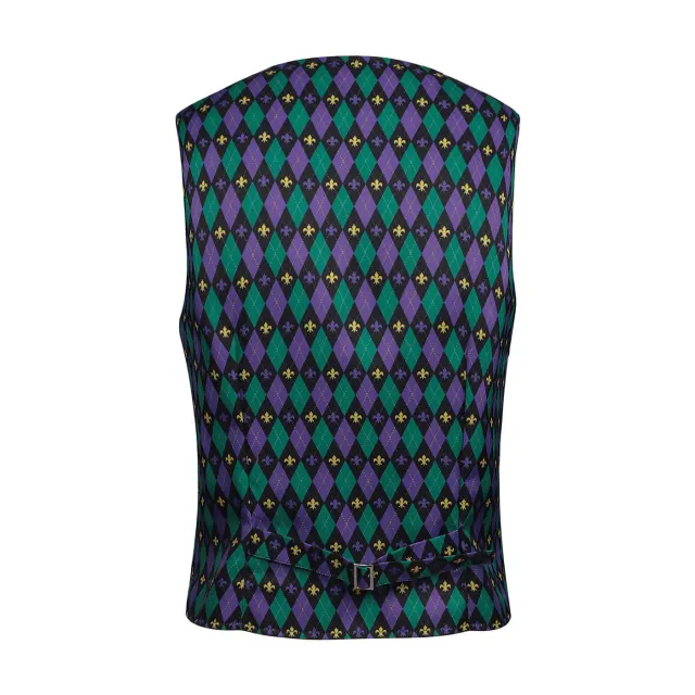 Men's Renaissance Vest and Court Shirt Set for Mardi Gras detail 5