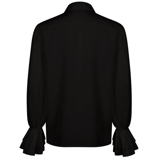 Men's Renaissance Victorian Steampunk Ruffled Cosplay Shirt detail 4