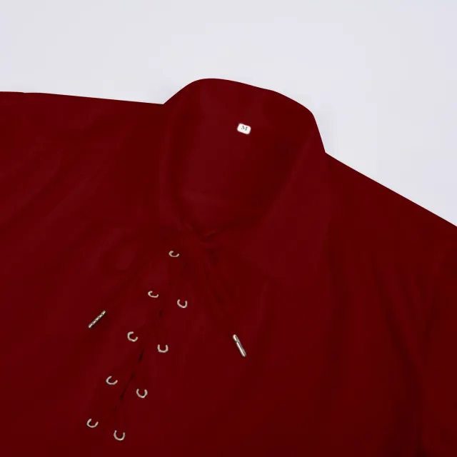 Men's Renaissance Victorian Steampunk Ruffled Cosplay Shirt detail 10