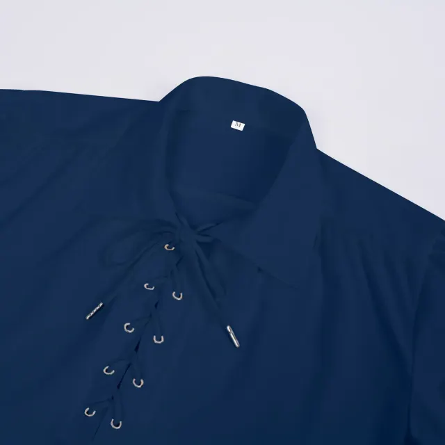 Men's Renaissance Victorian Steampunk Ruffled Cosplay Shirt detail 15