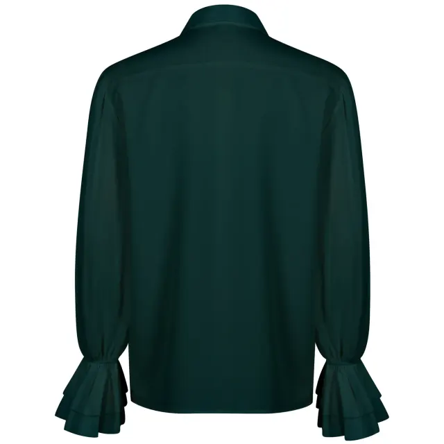 Men's Renaissance Victorian Steampunk Ruffled Cosplay Shirt detail 18