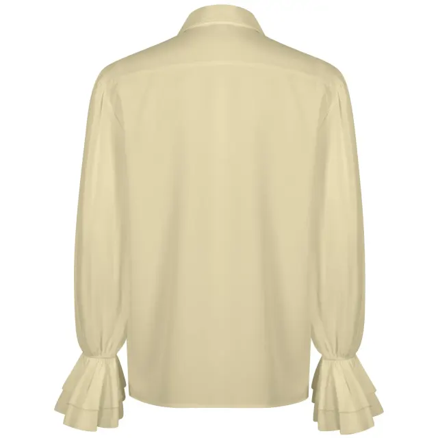 Men's Renaissance Victorian Steampunk Ruffled Cosplay Shirt detail 23