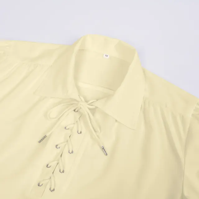 Men's Renaissance Victorian Steampunk Ruffled Cosplay Shirt detail 24