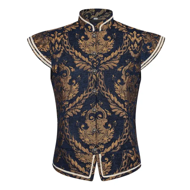 Men's Royal King Halloween Cosplay Vest and Pumpkin Pants detail 8