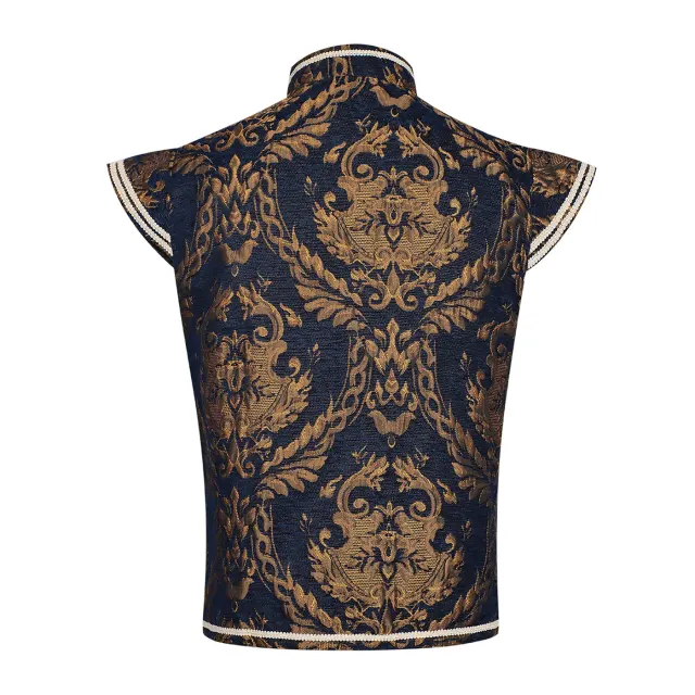 Men's Royal King Halloween Cosplay Vest and Pumpkin Pants detail 9