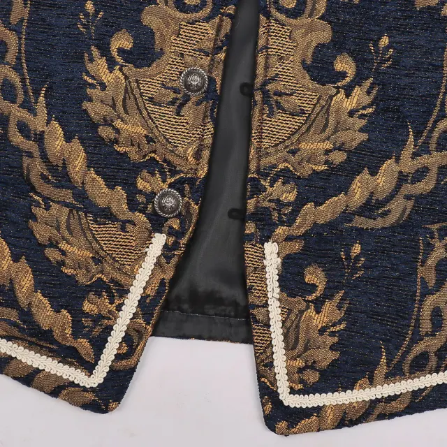 Men's Royal King Halloween Cosplay Vest and Pumpkin Pants detail 13